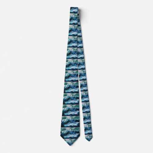Ship In the Sea in Storm Tie