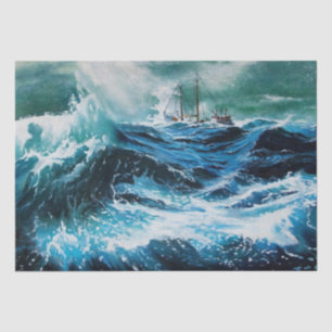 Ship In the Sea in Storm Tissue Paper