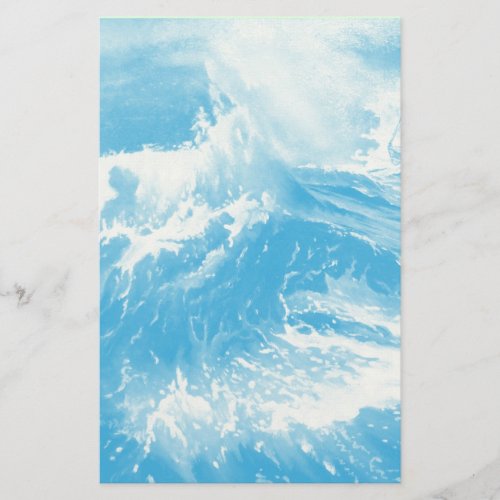 Ship In the Sea in The Storm Waves Stationery
