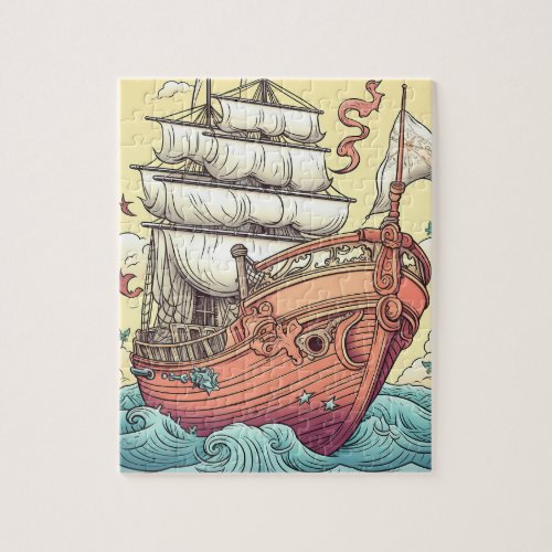Ship in the sea jigsaw puzzle