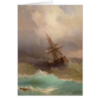 Ship in the Stormy Sea Cards