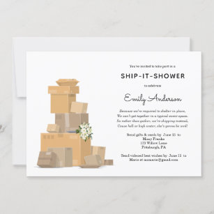 Ship It Bridal Shower invitation
