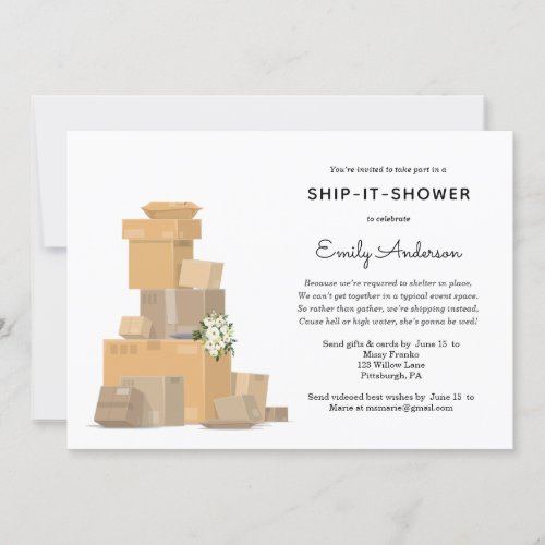 Ship It Bridal Shower invitation