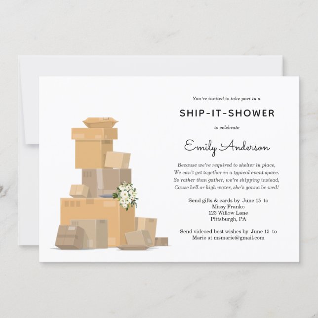 Ship It Bridal Shower invitation (Front)