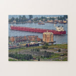 Ship Leaving the Bay in Duluth Minnesota Jigsaw Puzzle<br><div class="desc">The Edgar B. Spear leaving the bay in Duluth Minnesota.</div>