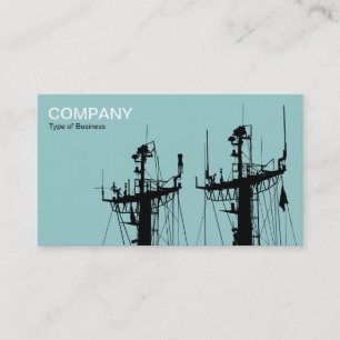 Ship Masts - Light Blue Green Business Card