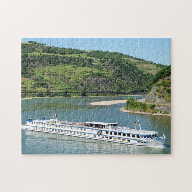 Ship on the Rhine near Oberweser Jigsaw Puzzle (Horizontal)