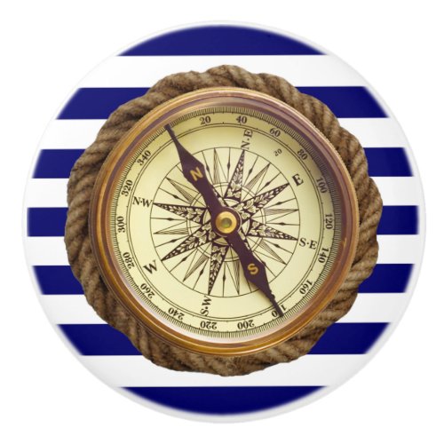 Ships Compass  Navigational Device    Ceramic Knob