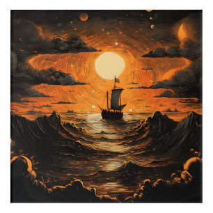 Ship sailing in the night  acrylic print