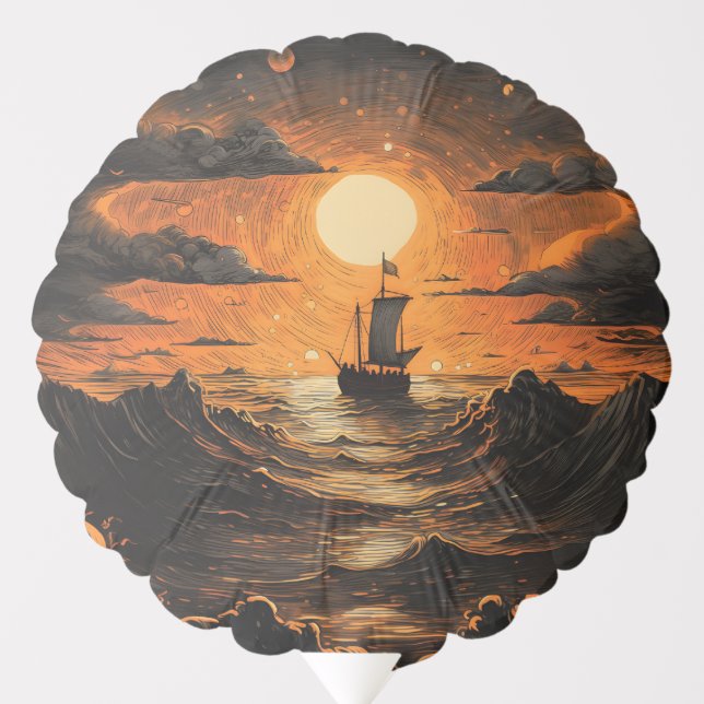 Ship sailing in the night  balloon (Front)