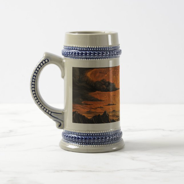 Ship sailing in the night  beer stein (Left)