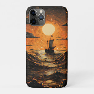 Ship sailing in the night iPhone 11 pro case