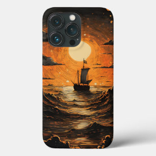 Ship sailing in the night iPhone 13 pro case