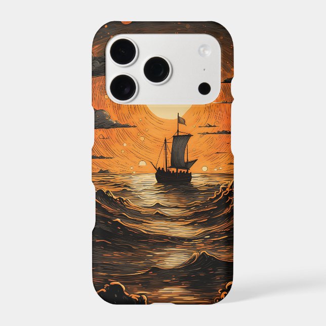 Ship sailing in the night  iphone case (Back)