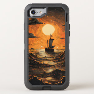 Ship sailing in the night OtterBox defender iPhone SE/8/7 case