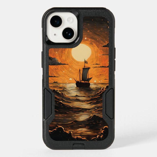 Ship sailing in the night  otterbox iPhone case (Back)