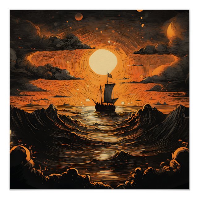 Ship sailing in the night  poster (Front)