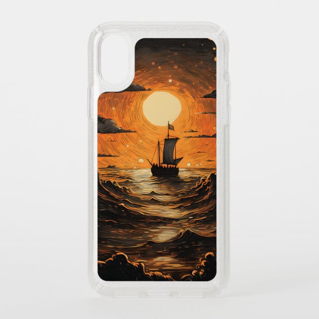 Ship sailing in the night  speck iPhone XS case (Front)
