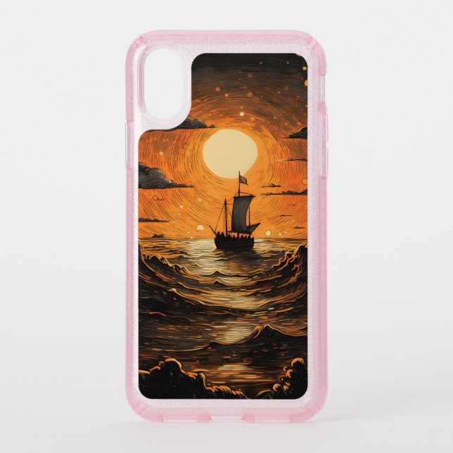 Ship sailing in the night  speck iPhone XS case (Front)