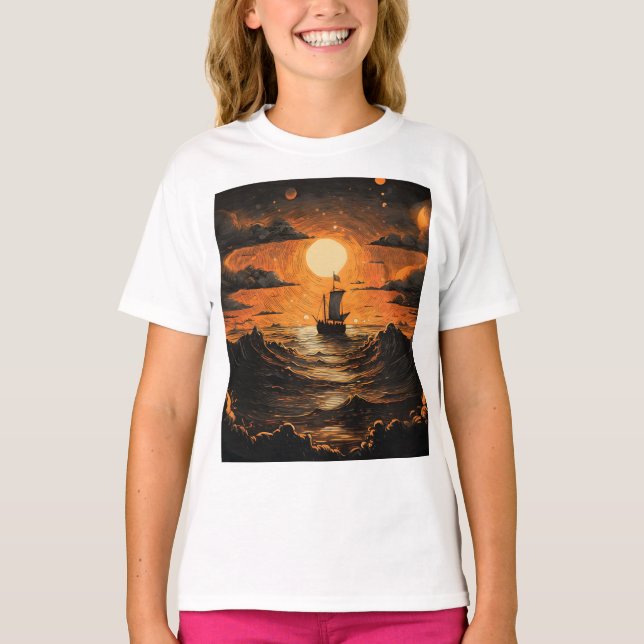 Ship sailing in the night  T-Shirt (Front)