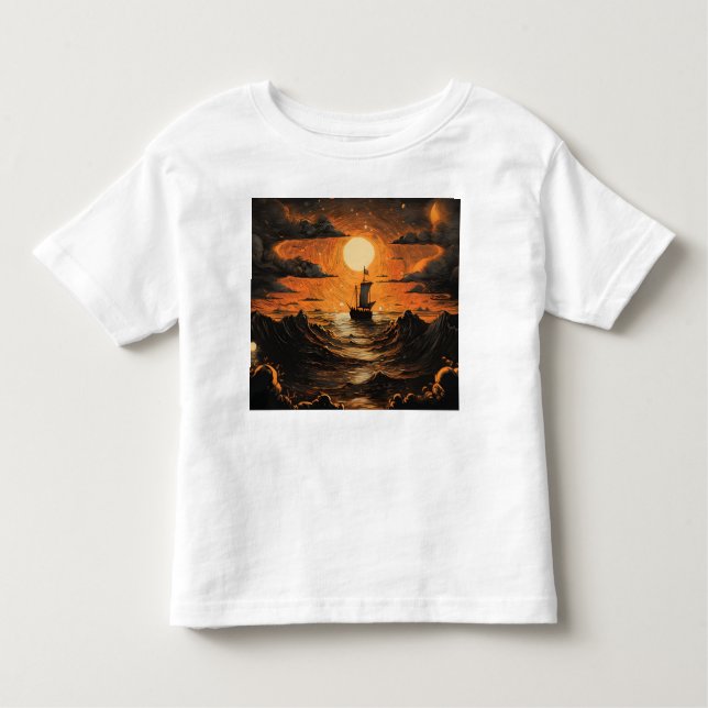 Ship sailing in the night  toddler t-shirt (Front)