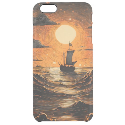 Ship sailing in the night  clear iPhone 6 plus case