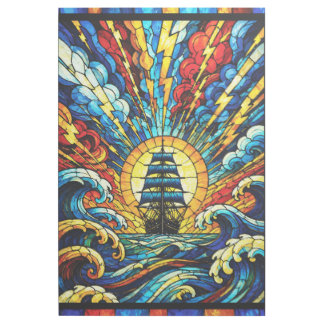 Ship Sailing Through Storm Gallery Wrap