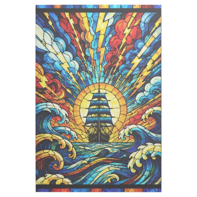 Ship Sailing Through Storm Gallery Wrap (Front)