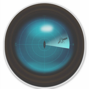 Ship Sonar Display Screen Steampunk Giant Squid Sticker