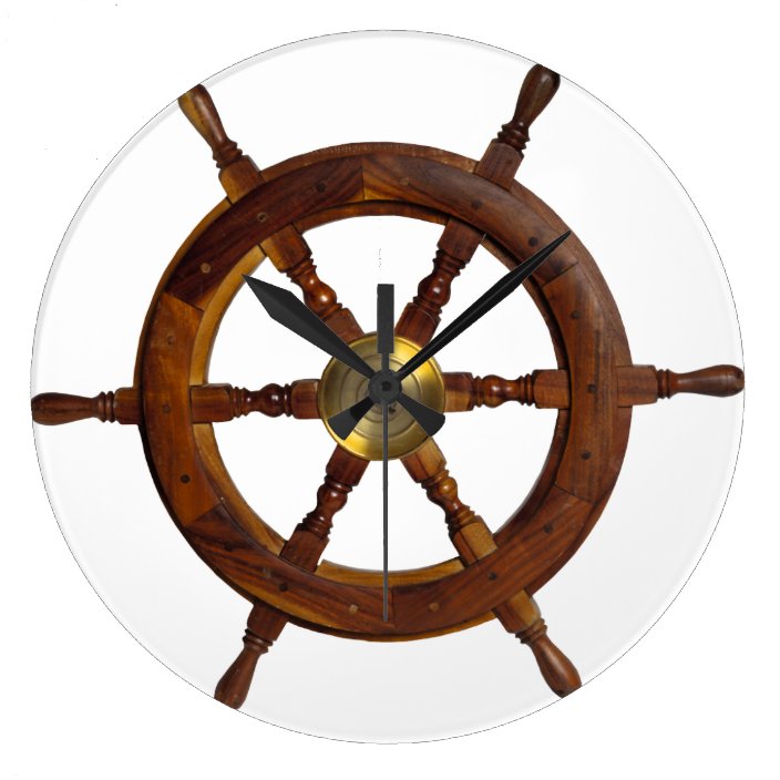 Ship Steering Wheel Clock
