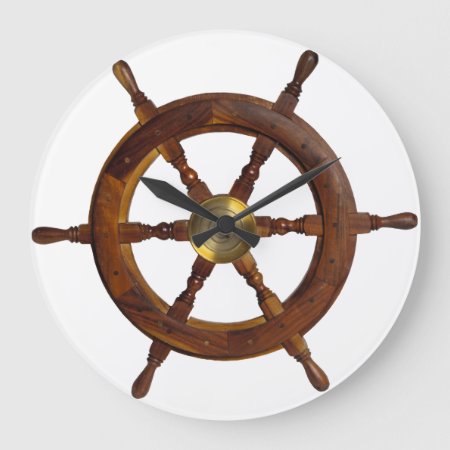 Ship Steering Wheel Clock