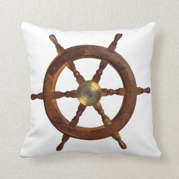 Ship Steering Wheel Pillow by OlenaD at Zazzle