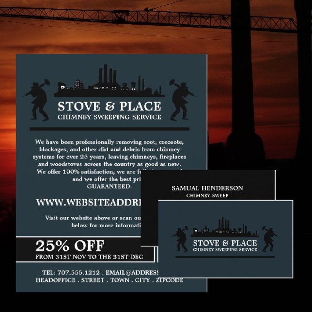 Ship & Sweepers Design, Chimney Sweep Business Card (Creator Uploaded)