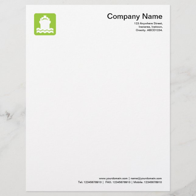 Ship Symbol - Martian Green Letterhead (Front)