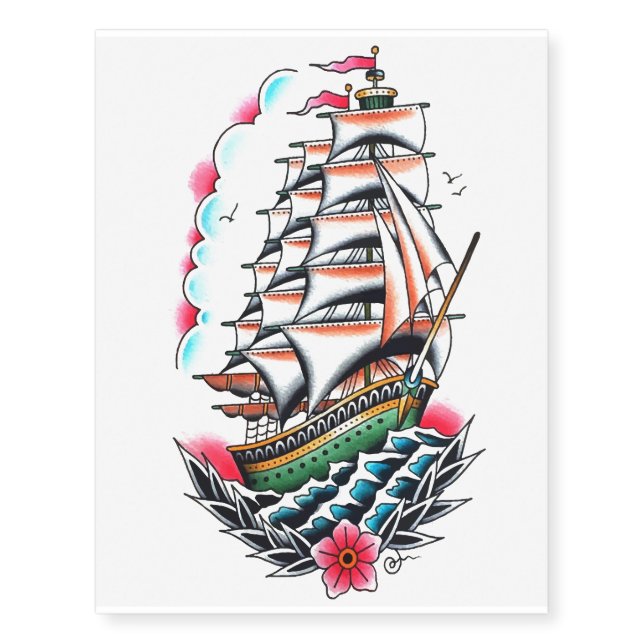 ship temporary tattoos (Front)