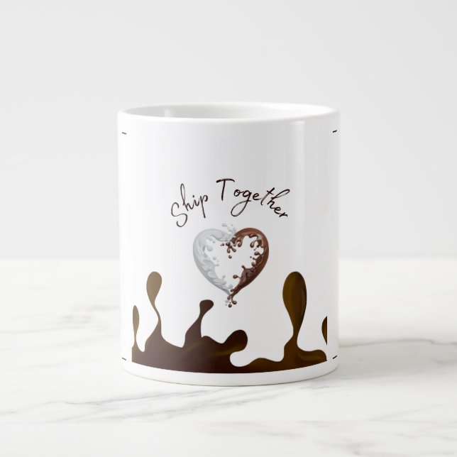 Ship Together Valentine's Day Mug Chocolate Heart (Front)