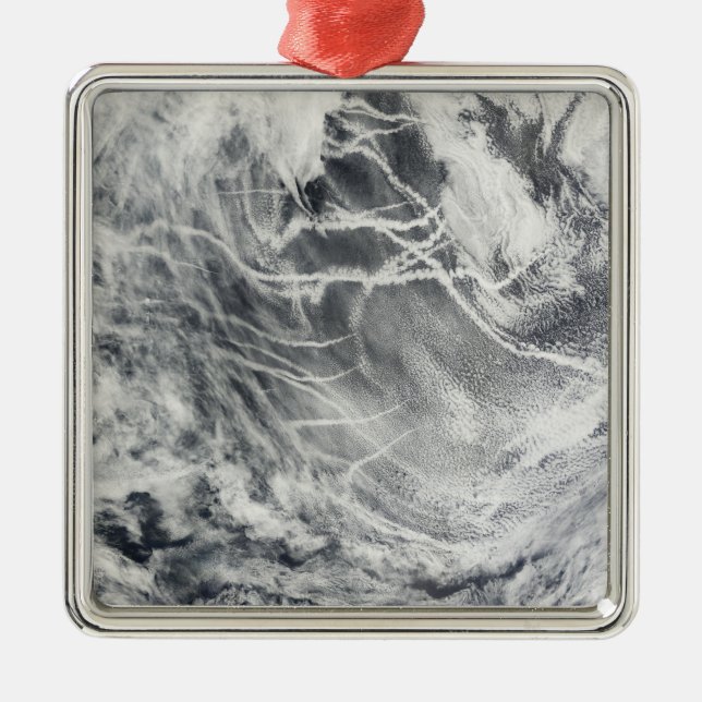Ship tracks in the Pacific Ocean Metal Ornament (Front)