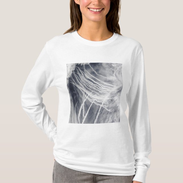 Ship tracks the northern Pacific Ocean T-Shirt (Front)