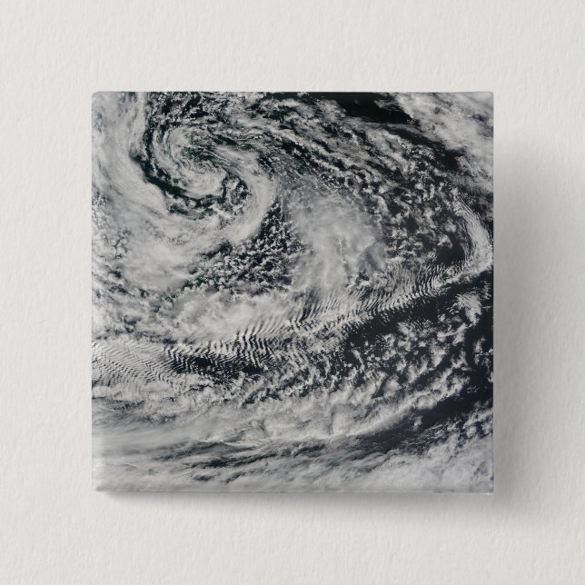 Ship-wave-shaped wave clouds 2 pinback button (Front)
