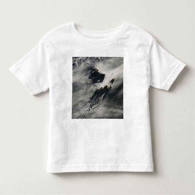 Ship-wave-shaped wave clouds and cloud vortices toddler t-shirt (Front)