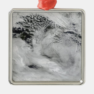 Ship-wave-shaped wave clouds metal ornament