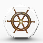 Ship Wheel Acrylic Award<br><div class="desc">Vintage wooden ship or boat wheel design gives this product a beautiful old style nautical look. For anyone who loves the sea.</div>