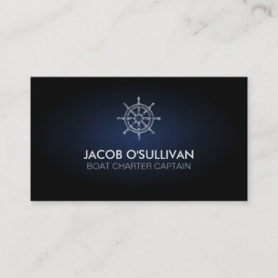 Ship Wheel Boat Charter Fishing Business Card