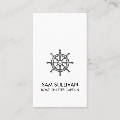 Ship Wheel Boat Charter Fishing Business Card