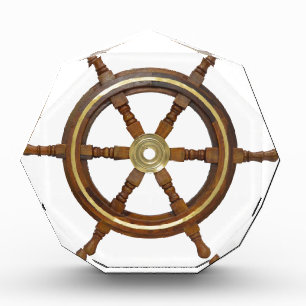Ship Wheel Helm Nautical Acrylic Award