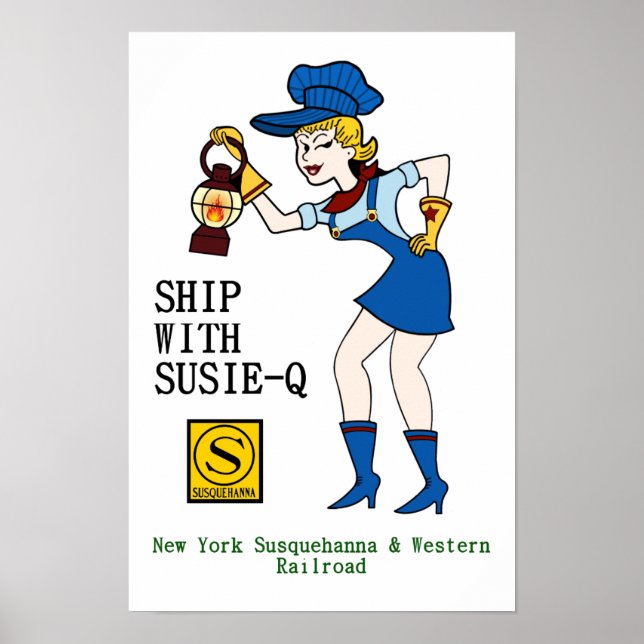 Ship with Susie Q, railroad poster. Poster (Front)