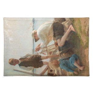 Shipbuilders (by Albert Edelfelt) Cloth Placemat