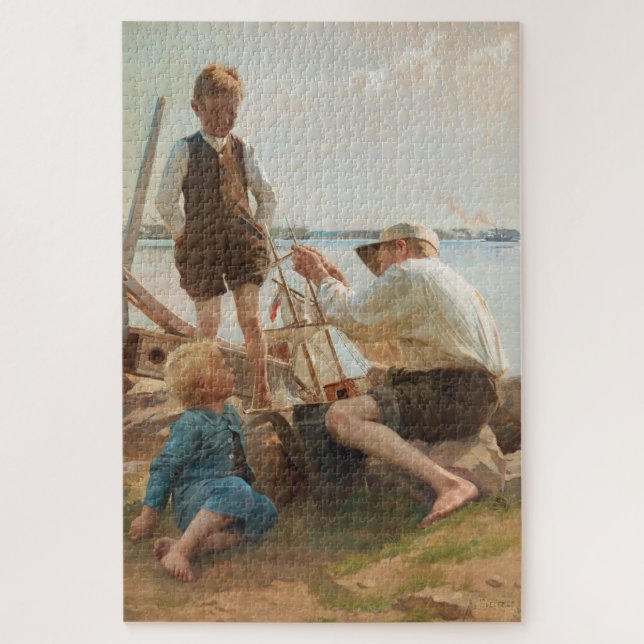 Shipbuilders (by Albert Edelfelt) Jigsaw Puzzle (Vertical)
