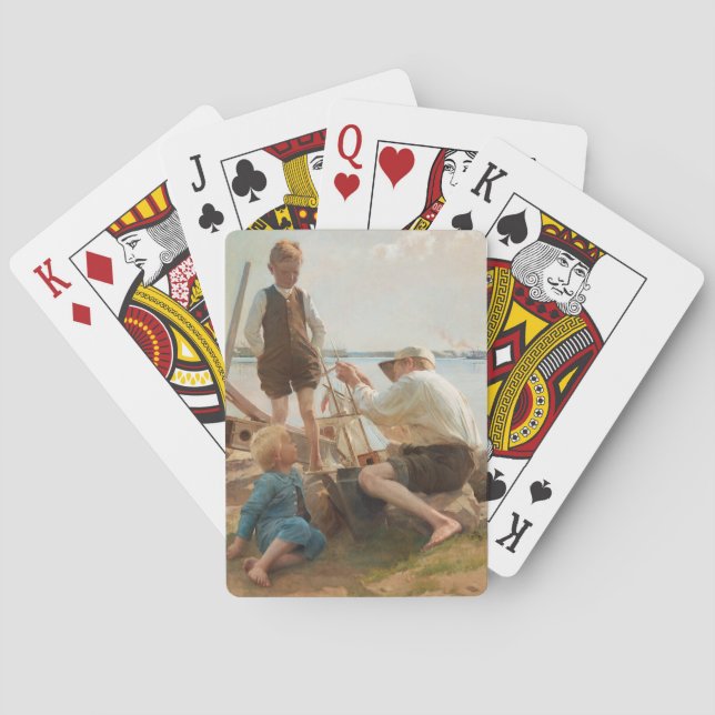 Shipbuilders (by Albert Edelfelt) Poker Cards (Back)