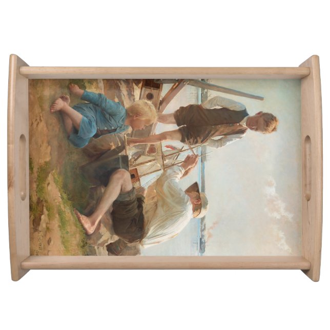Shipbuilders (by Albert Edelfelt) Serving Tray (Front)